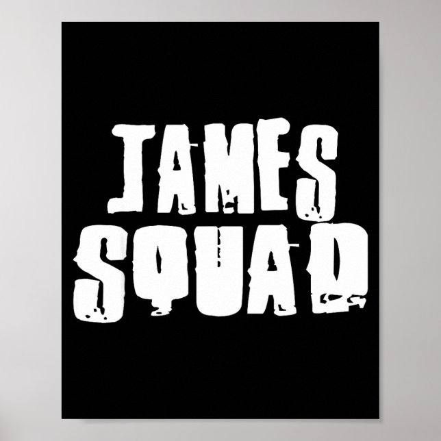 Poster James Squad Name Funny James  (Devant)