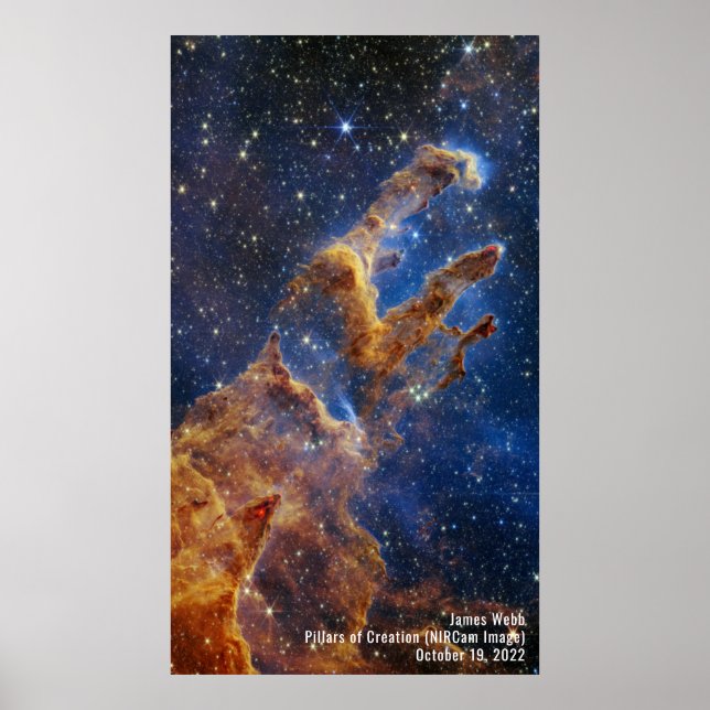 Poster James Webb piliers de la création Nebula NIRCam Im (Devant)