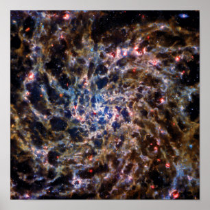 Poster James Webb Space Telescope Spiral Galaxy IC 5332
