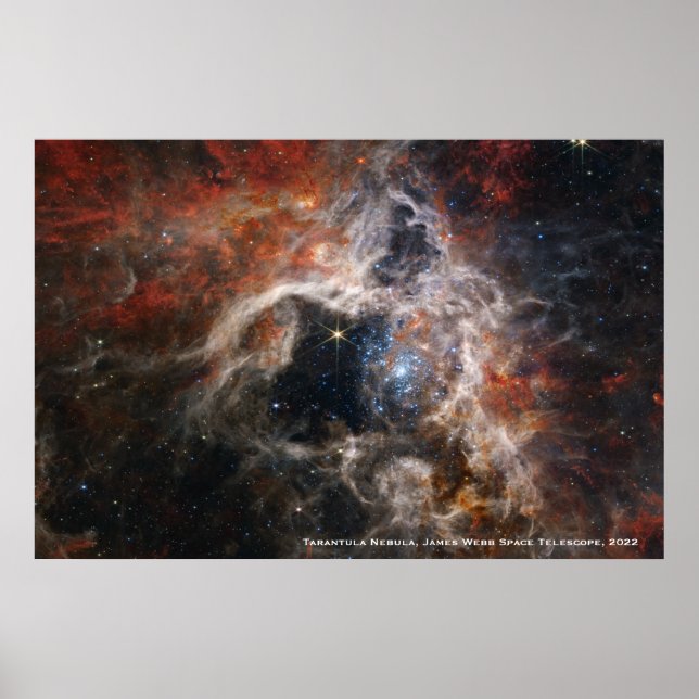 Poster James Webb Tarantula Nebula Hi-Res Image 2022 (Devant)