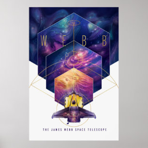 Poster James Webb télescope spatial Illustration Art