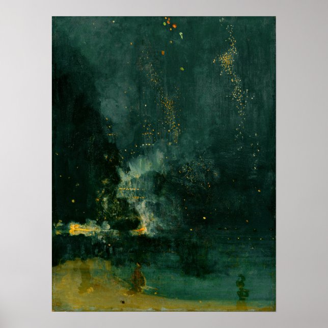 Poster James Whistler - Nocturne en noir et or (Devant)