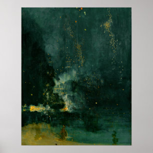 Poster James Whistler - Nocturne en noir et or