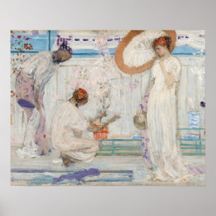 Poster James Whistler - Symphonie Blanche, Trois Jeunes F
