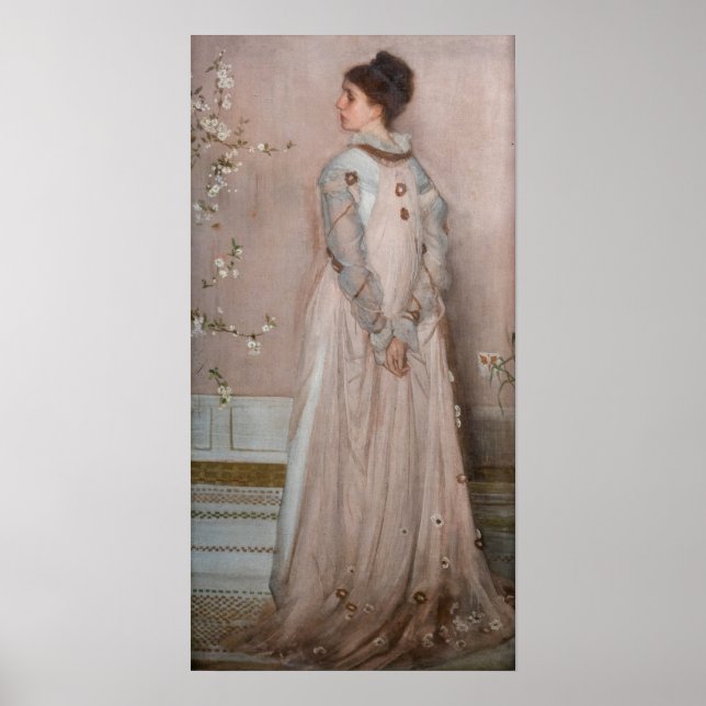 Poster James Whistler - Symphonie en couleur chair et ros (Devant)