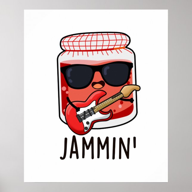 Poster Jammin Funny Rocker Jam Pun (Devant)