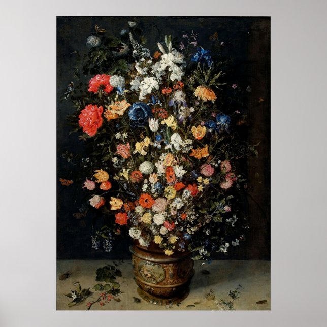 Poster jan brueghel l'aîné Bouquet de fleurs (Devant)
