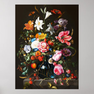 Poster Jan Davidsz de Heem,  Vase de Fleurs, 1670
