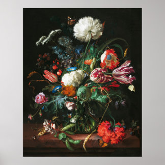 Poster Jan Davidsz de Heem, Vase des fleurs, 1660