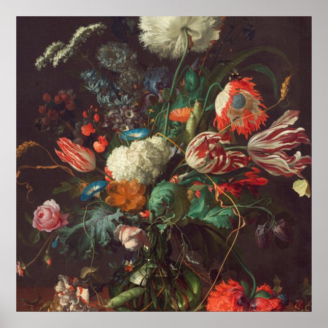 Poster Jan Davidsz De Heem - vase Of Flowers (Devant)