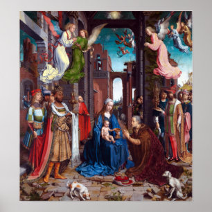 Poster Jan Gossaert Adoration of the Magi