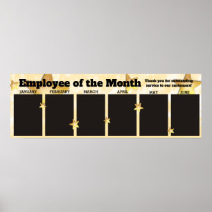 Poster JAN-JUN employé du mois affichage photo