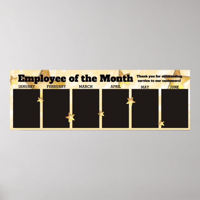 Poster JAN-JUN employé du mois affichage photo (Devant)