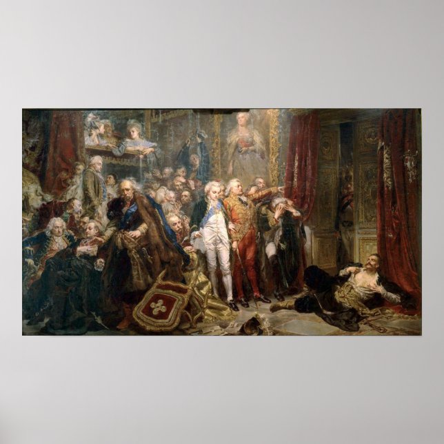 Poster Jan Matejko Rejtan, ou chute de la Pologne (Devant)