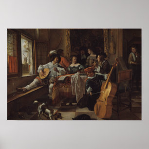 Poster Jan Steen - Le Concert Familial