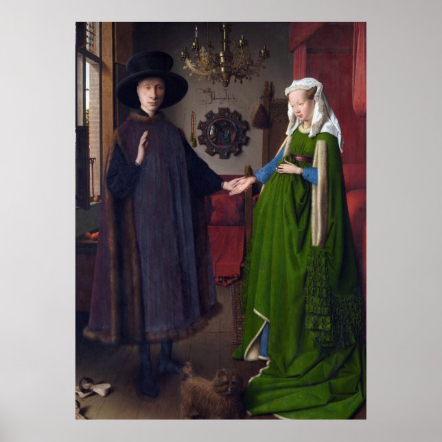 Poster JAN VAN EYCK - Portrait Arnolfini 1434 (Devant)