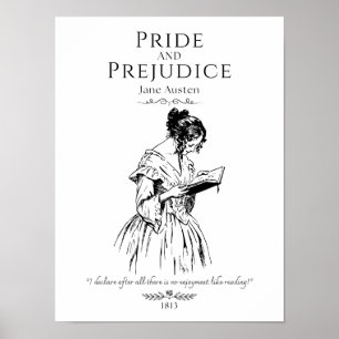 Poster Jane Austen Lecture Citation De Littérature