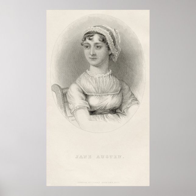 Poster Jane Austen Portrait Croquis par Cassandra Austen (Devant)