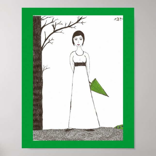 Poster Jane Austen Rice Peinture (Devant)
