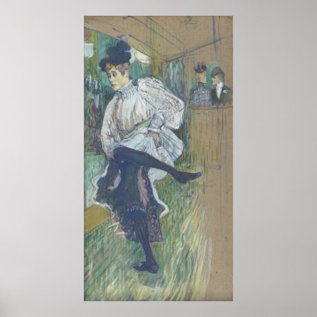 Poster Jane Avril Danser Henri Toulouse-Lautrec Canvas (Devant)