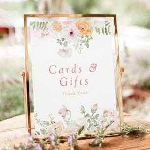 Poster JANE Blush Pétales Floraux et Cartes et Cadeaux