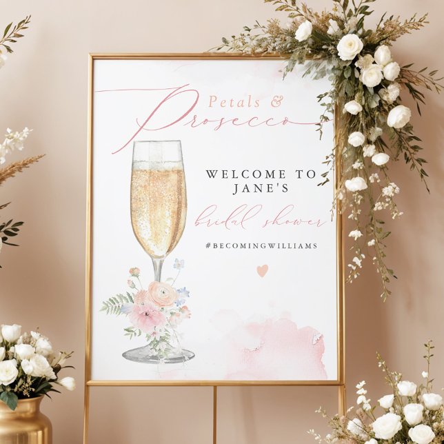 Poster JANE Blush Pétales Floraux & Fête des mariées Pros (Créateur téléchargé)