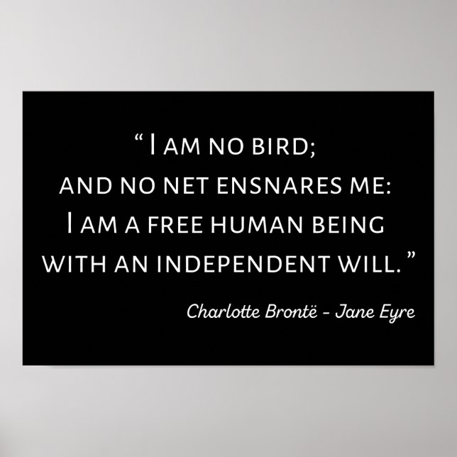 Poster Jane Eyre Citation II - Style classique (Devant)
