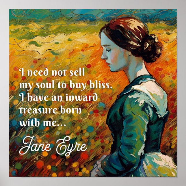 Poster Jane Eyre Cite Monet Style Peinture (Devant)