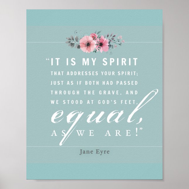 Poster Jane Eyre - Comme Nous Sommes - Turquoise (Devant)