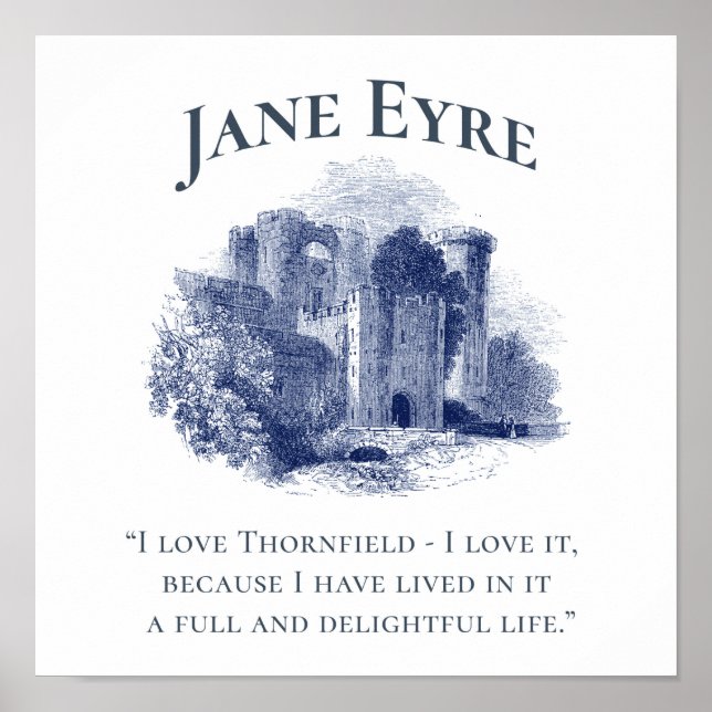 Poster Jane Eyre - I Love Thornfield - Carré du château (Devant)