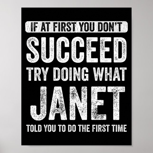 Poster Janet si au début vous n'y arrivez pas essayez de  (Devant)
