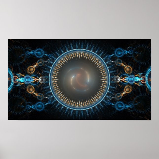 Poster Jantes Abstraites fractales (Devant)