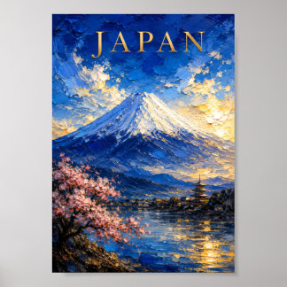 Poster Japan: Scenic Spring Mount Fuji Art Souvenir