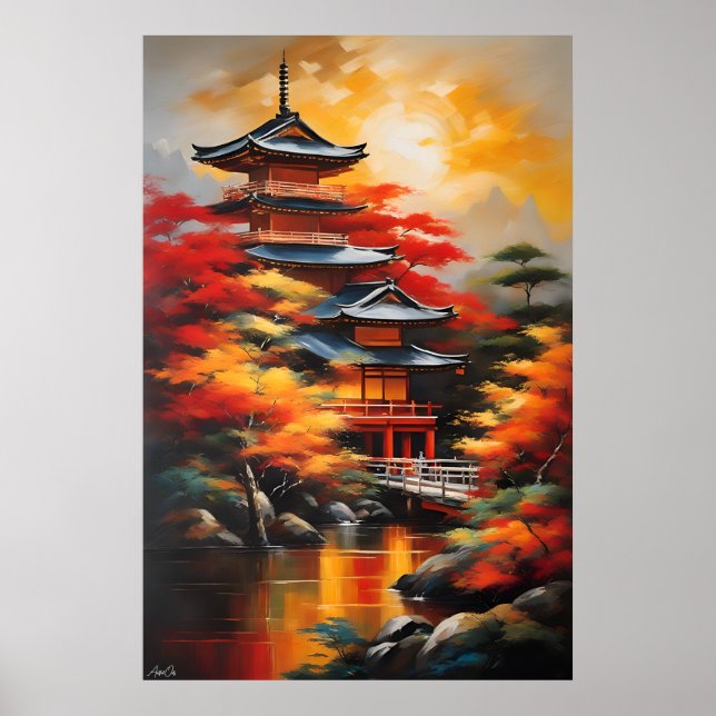 Poster | Japanese Culture | Oil Painting Style  (Front)