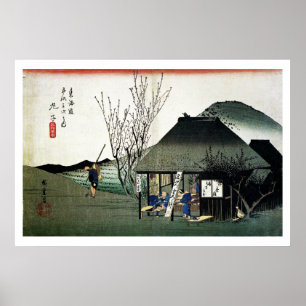 Poster Japanese Farm House Ukiyo–e