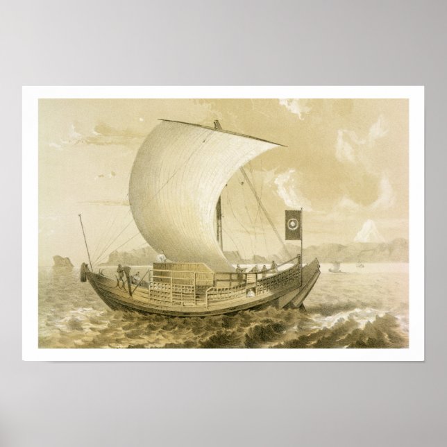 Poster Japanese Junk, pub. par Sarony & Co., c.1856 (lith (Devant)