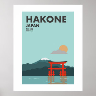 Poster Japon Hakone, Torii de la Paix, Mur de Sanctuaire