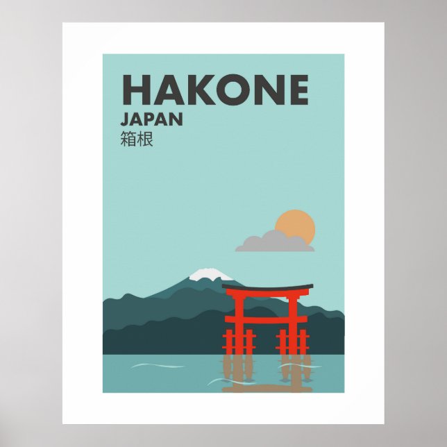 Poster Japon Hakone, Torii de la Paix, Mur de Sanctuaire (Devant)