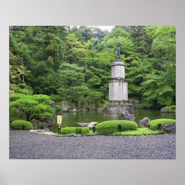 Poster Japon, Kyoto, Jardin de pierre scilent (Devant)
