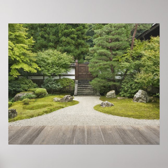Poster Japon, Kyoto, Jardin du temple de Sennyuji (Devant)