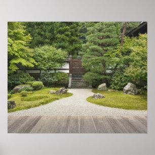 Poster Japon, Kyoto, jardin du temple Sennyuji
