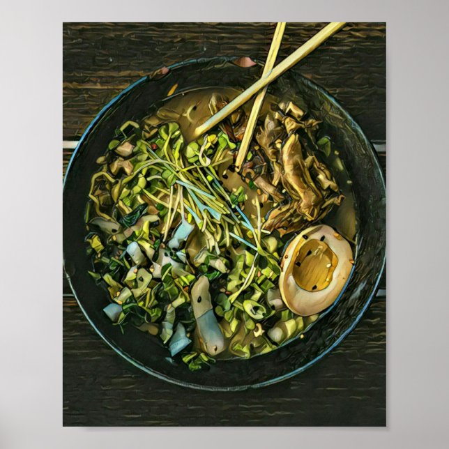 Poster Japonais amoureux de la restauration Ramen (Devant)