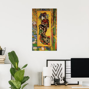 Poster Japonais Courtesan Oiran par Vincent van Gogh
