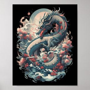 Poster Japonais esthétique Dragon japonais Art japonais T