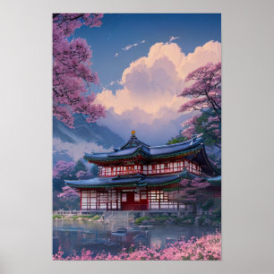 Poster Japonais Lakeside Haven