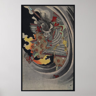 Poster Japonais Ukiyo-e Yokai Ghost par Yoshitoshi