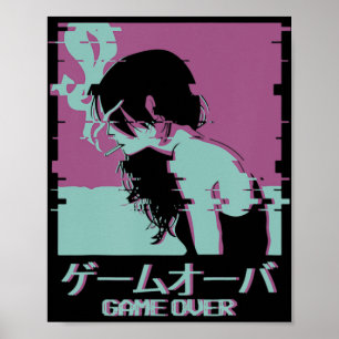 Poster Japonaise Anime Game Over
