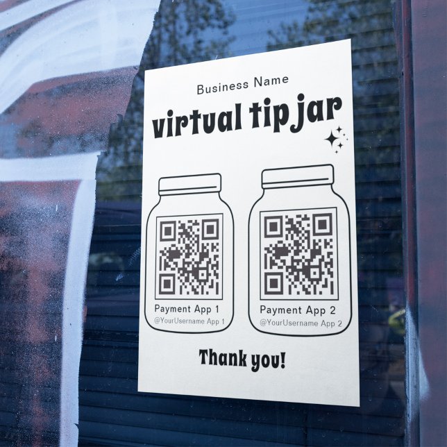 Poster Jar de conseil virtuel avec 2 code QR (Créateur téléchargé)