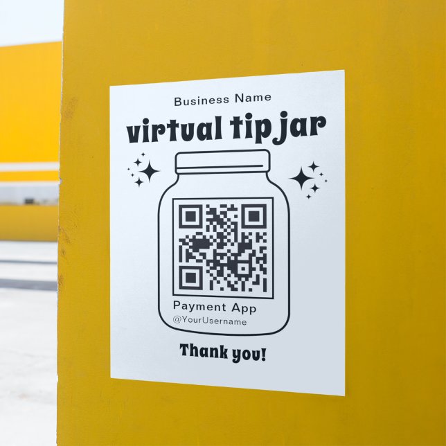 Poster Jar de conseil virtuel avec code QR (Créateur téléchargé)