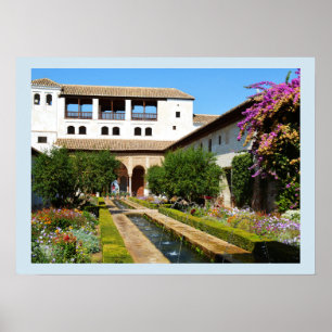 Poster Jardin à Alhambra